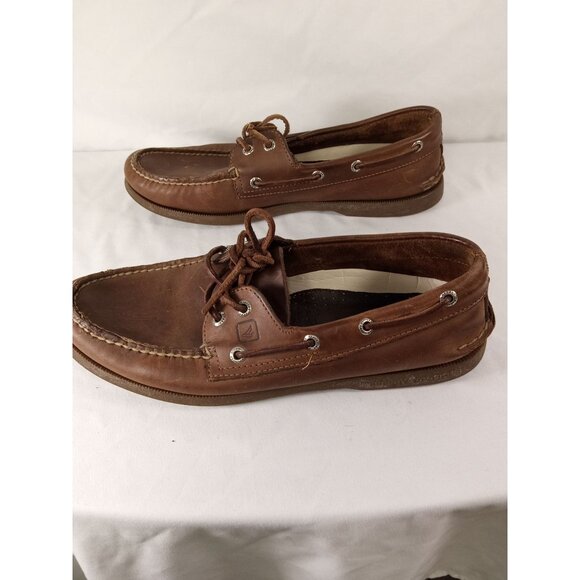 Sperry Men's Top-Sider Brown Boat Shoes Size 9.5M - Picture 5 of 10